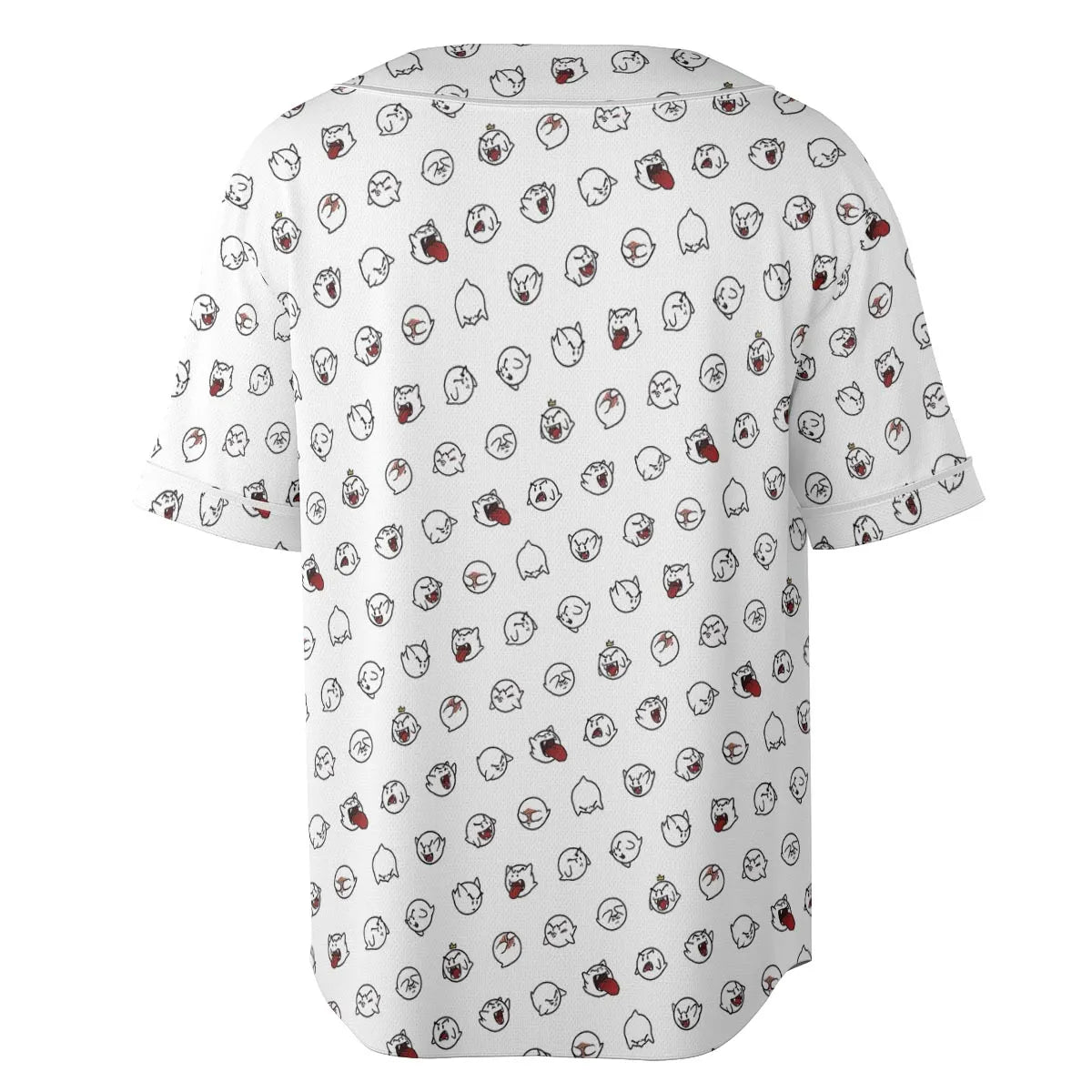 Super Mario Boo Pattern Unisex Baseball Jersey