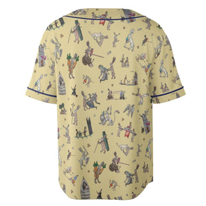 Killer Rabbit The Medieval Marginalia Unisex Baseball Jersey