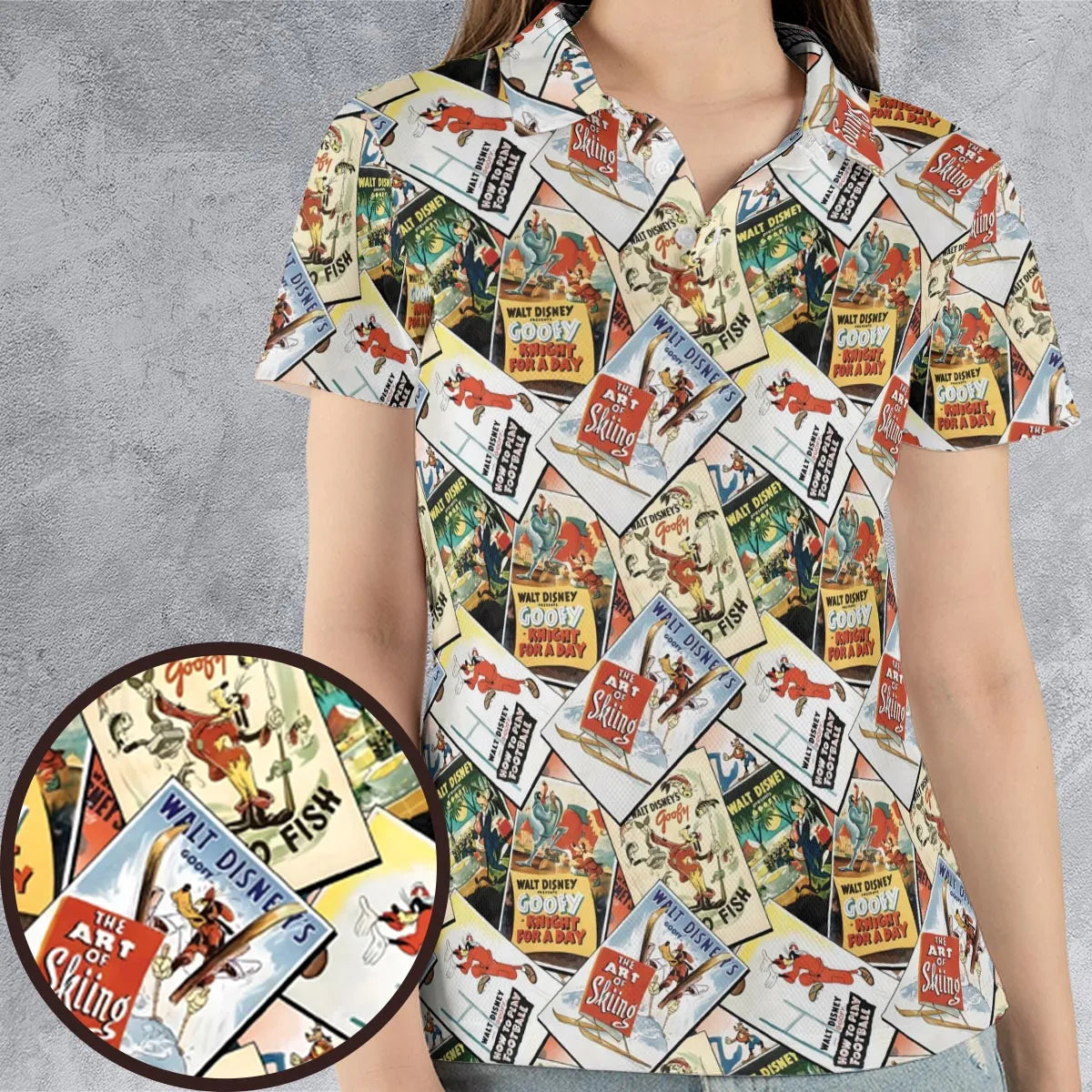 Goofy Vintage Posters AOP Men/Women Polo Shirt