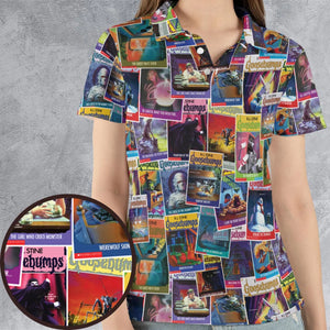 Goosebumps Monster Collage Pattern AOP Men/Women Polo Shirt