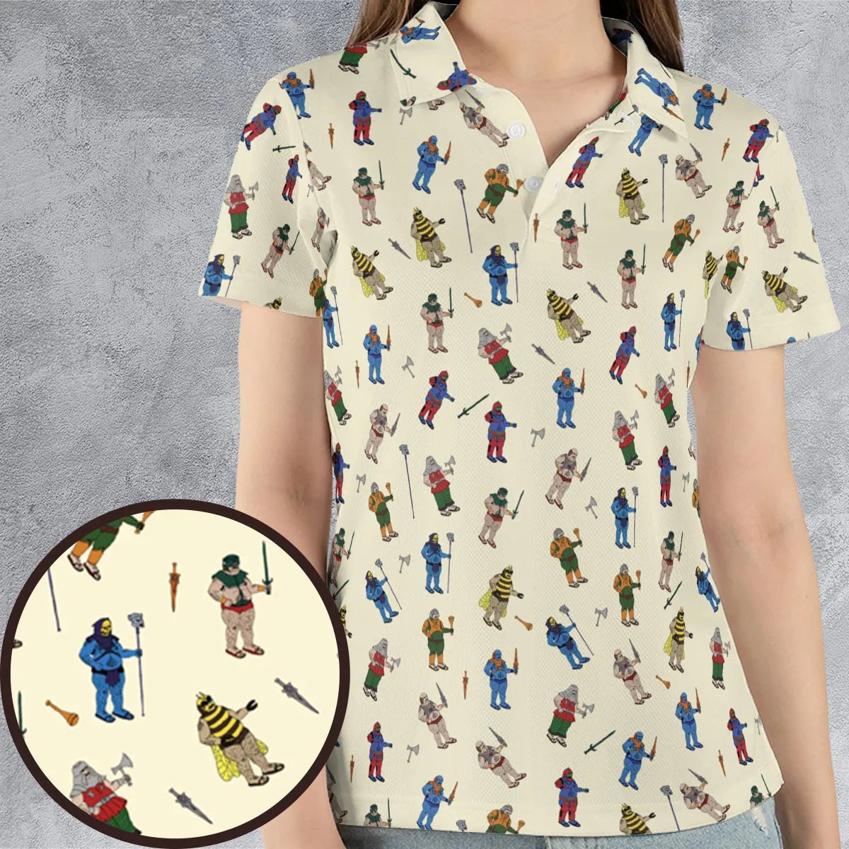 Carl In Masters Of The Universe Pattern AOP Men/Women Polo Shirt