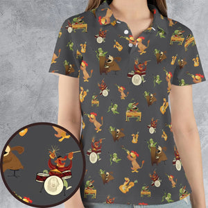 River Bottom Dr. Teeth and the Electric Mayhem AOP Men/Women Polo Shirt