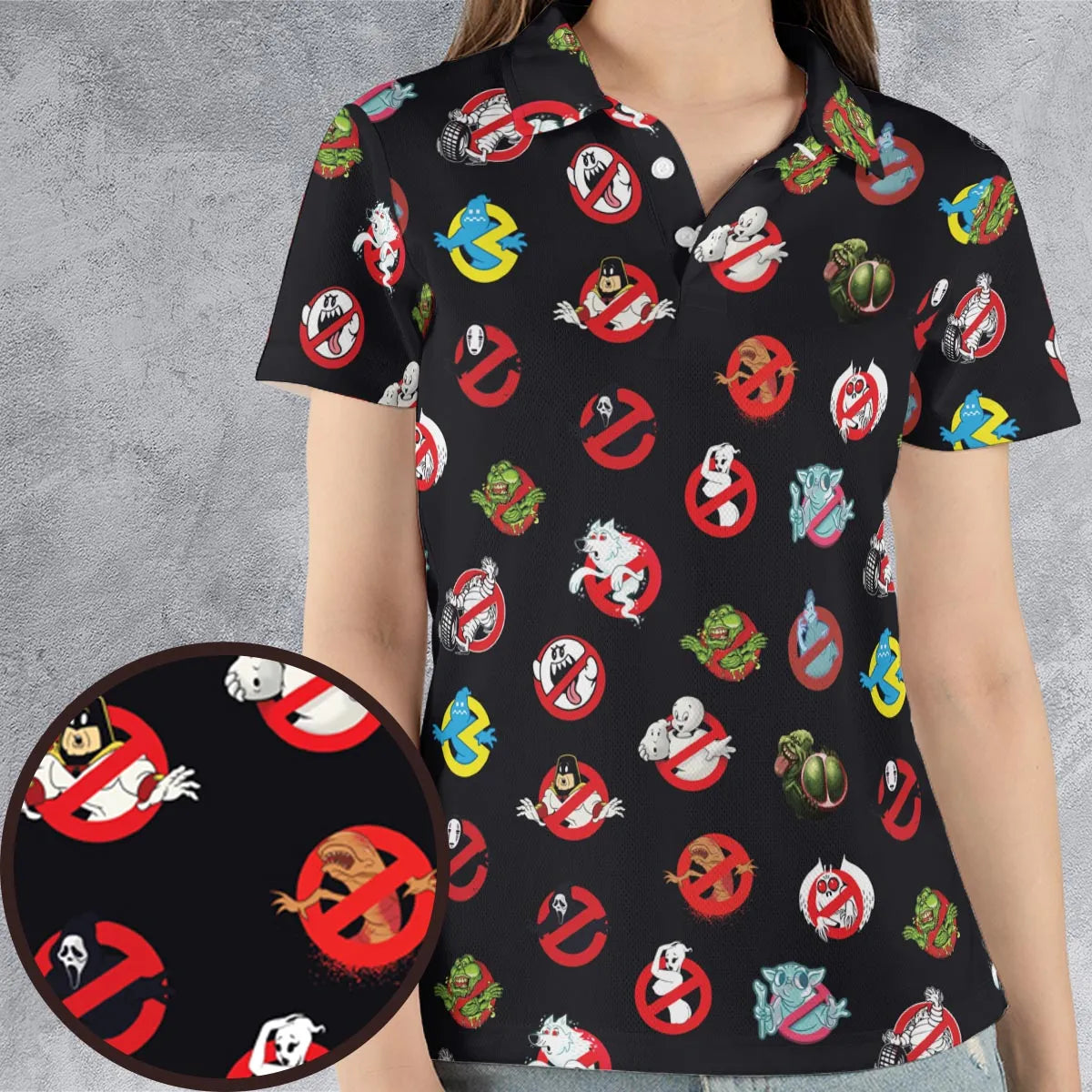 No Ghost Exists Ghostbusters AOP Men/Women Polo Shirt