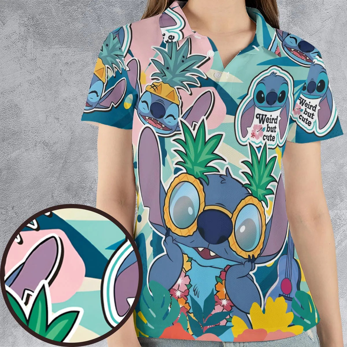 Weird But Cute Stitch AOP Men/Women Polo Shirt