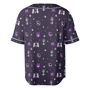 Gengar Pokemon Pattern Unisex Baseball Jersey