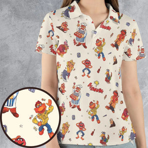 Backstage Inspired The Muppets AOP Men/Women Polo Shirt
