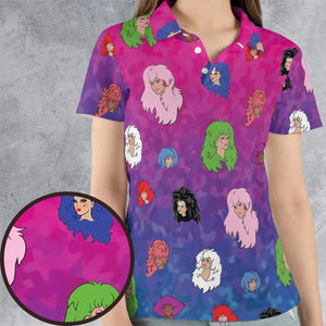 Misfits and Hologram  Jem and the Holograms AOP Men/Women Polo Shirt