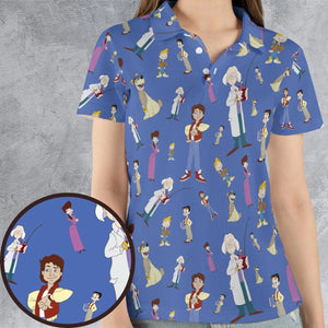 B2tf Cartoon Characters Seamless AOP Men/Women Polo Shirt