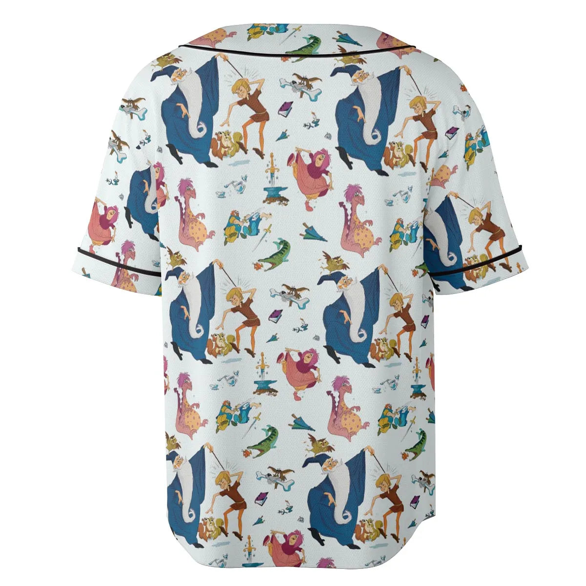 Sword in the Stone Pattern Unisex Baseball Jersey