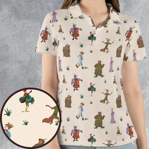 Oo-de-lally Robin Hood Characters AOP Men/Women Polo Shirt