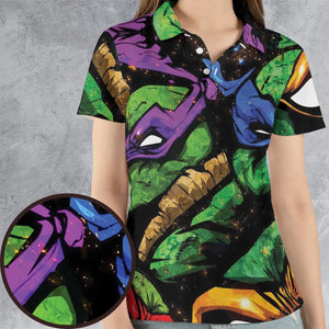 Four Ninja Turtles TMNT AOP Men/Women Polo Shirt