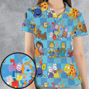90s cartoon Nostalgic AOP Men/Women Polo Shirt