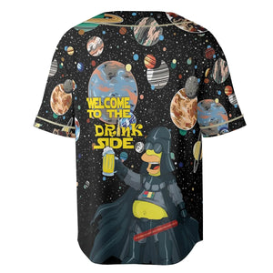 Simpson Darth Vader Welcome To The Drink Side Unisex Baseball Jersey