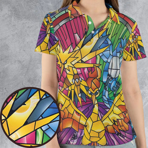Legendary Birds Pokemon AOP Men/Women Polo Shirt