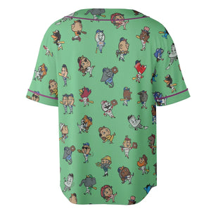 Baseball Mascot Pattern Unisex Baseball Jersey