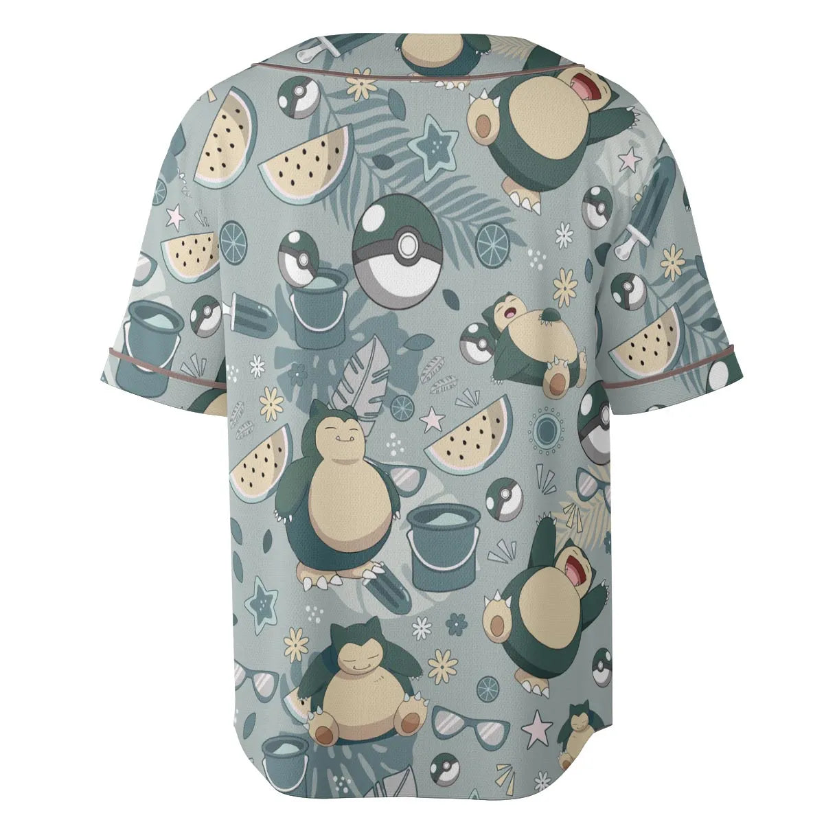 Summer Relax Snorlax Pokemon Unisex Baseball Jersey