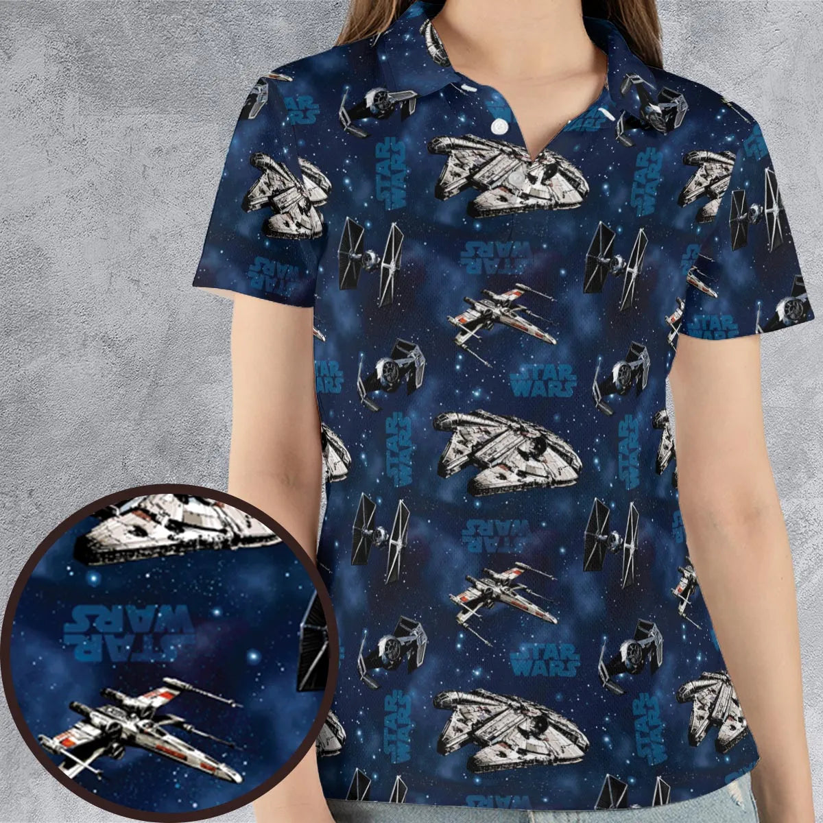 Star Wars Ships Pattern AOP Men/Women Polo Shirt