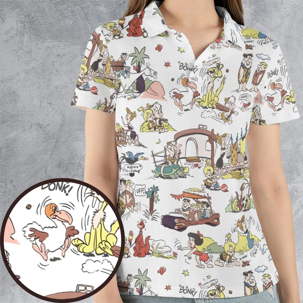 Stone Age Life The Flintstone AOP Men/Women Polo Shirt