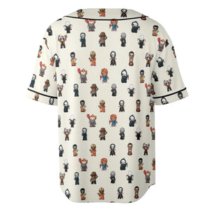 Horror Movies Characters Pattern Unisex Baseball Jersey