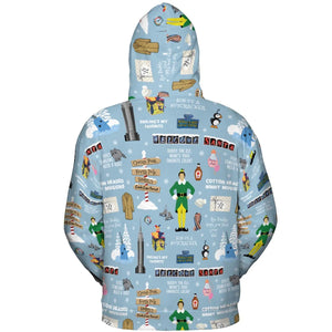 Buddy the ELF Quotes Christmas All-over Print Hoodie