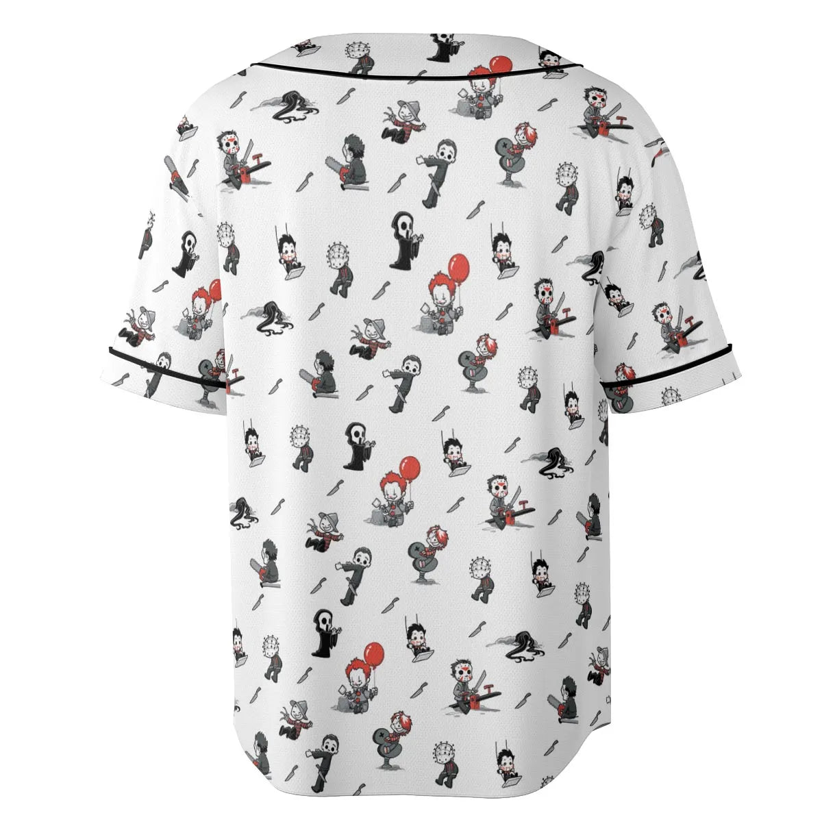 Baby Horror Characters Pattern Unisex Baseball Jersey