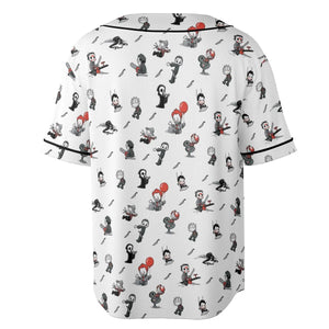 Baby Horror Characters Pattern Unisex Baseball Jersey