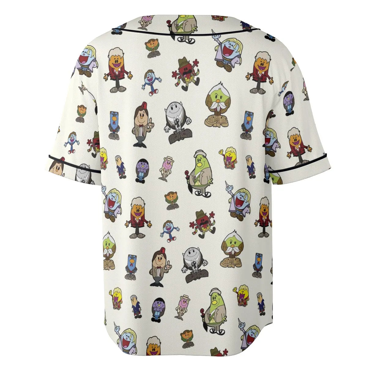 Doctor Who and Mr Men Pattern Unisex Baseball Jersey