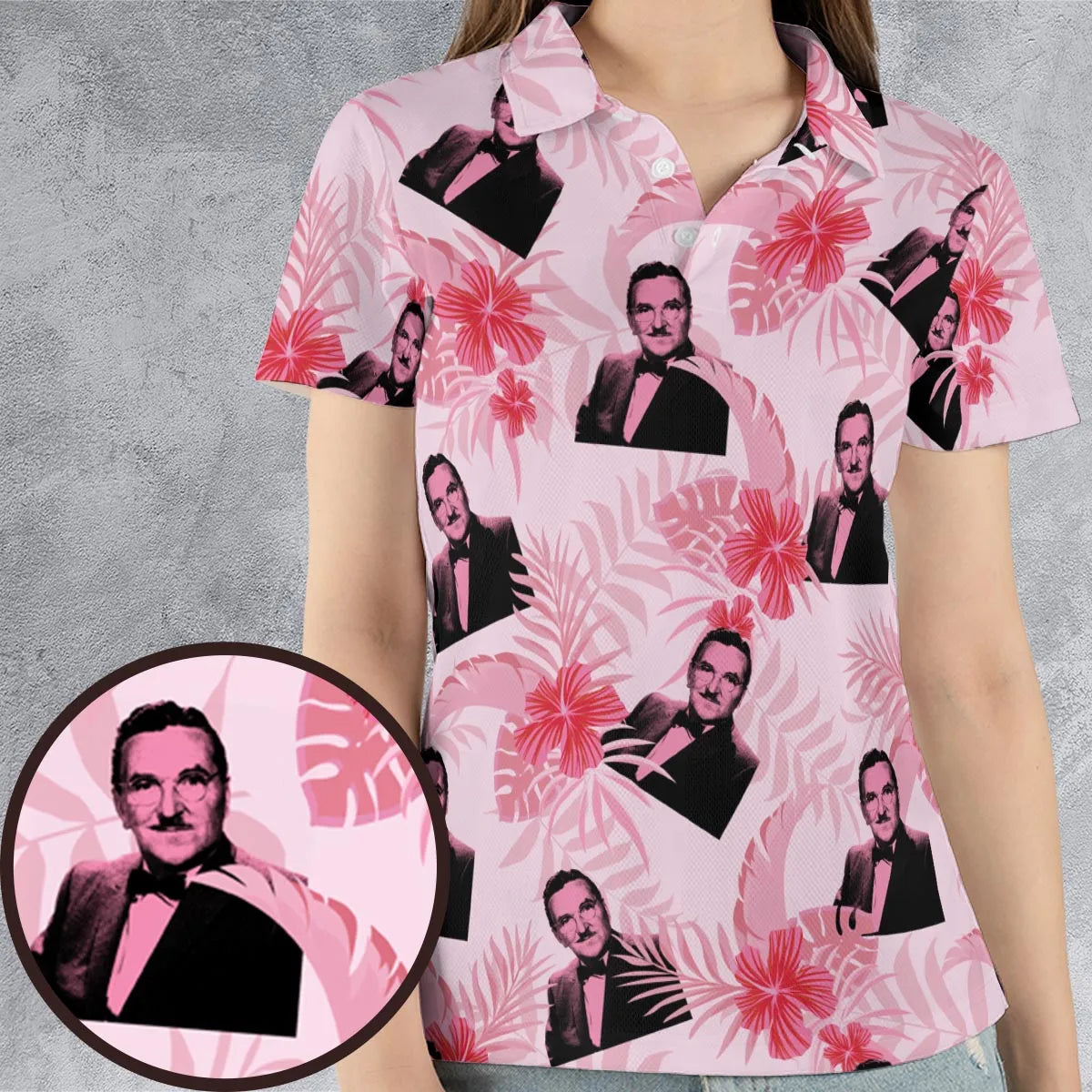The Andy Griffith Show Pink Pattern AOP Men/Women Polo Shirt