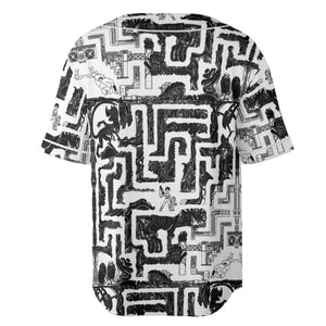 Xenomorph Alien Maze Unisex Baseball Jersey