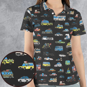 Movie Cars Pattern AOP Men/Women Polo Shirt
