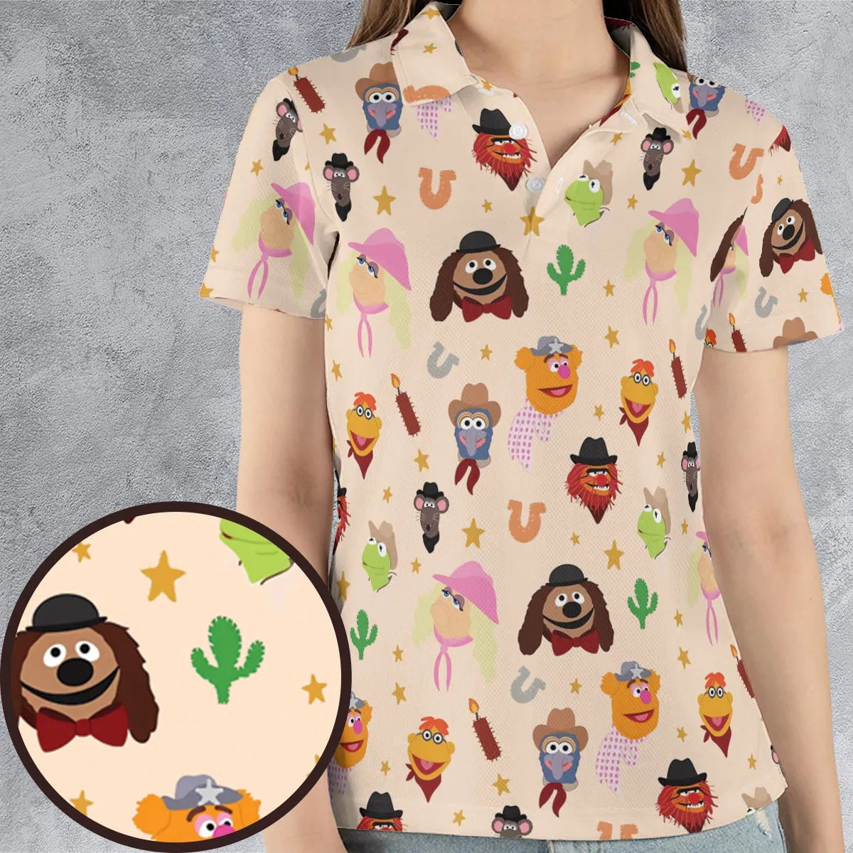 Western Life The Muppet Show AOP Men/Women Polo Shirt