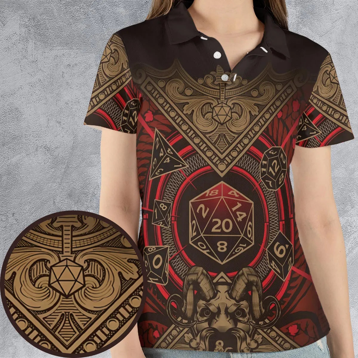 Critical Style DnD AOP Men/Women Polo Shirt
