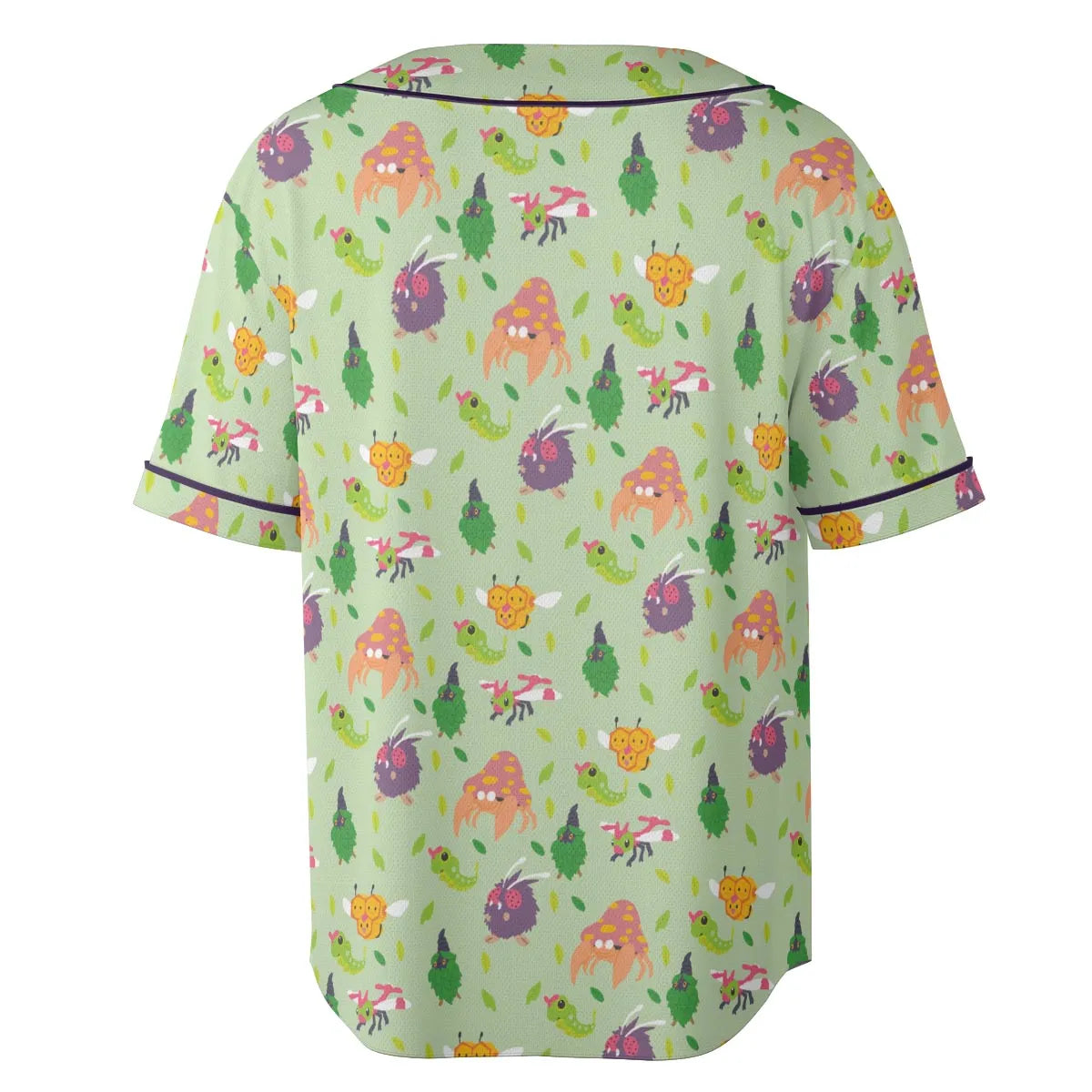 Bug Type Pokemon Pattern Unisex Baseball Jersey