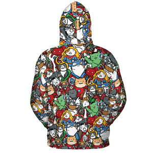 All-over Print Hoodie - FKQJB1JX -  - 4