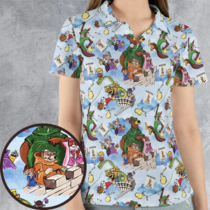 Robin Hood Characters Pattern AOP Men/Women Polo Shirt