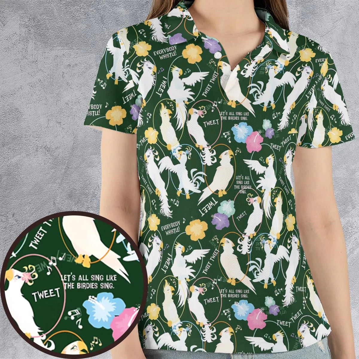Tiki Room Showgirls AOP Men/Women Polo Shirt