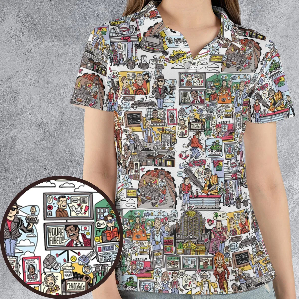 Back To Style Back To The Future AOP Men/Women Polo Shirt