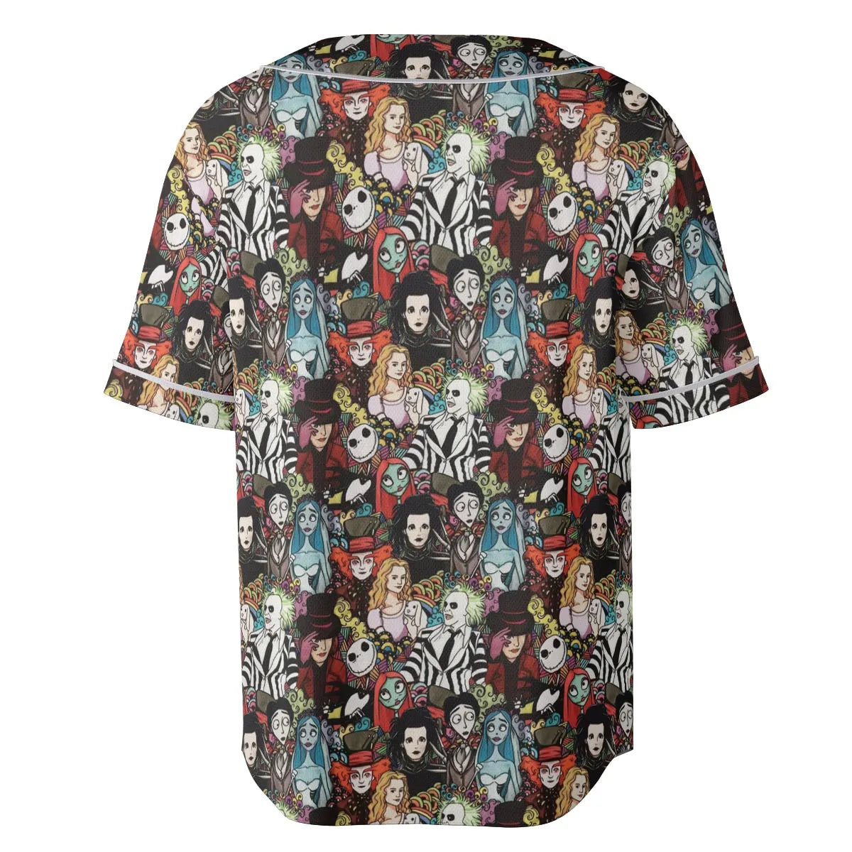 Tim Burton Characters Halloween Unisex Baseball Jersey