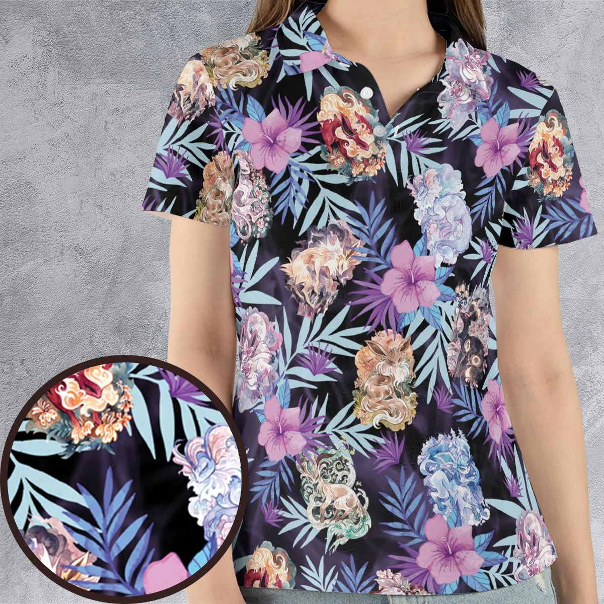 Eevee Evolutions Fancy Style AOP Men/Women Polo Shirt