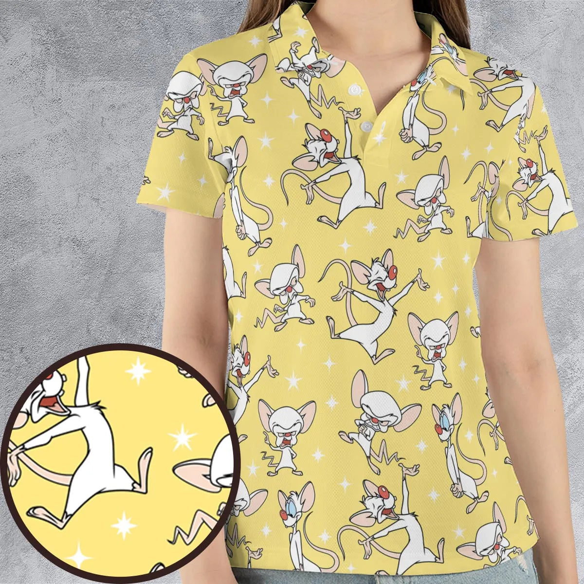 Lab Style Pinky and the Brain AOP Men/Women Polo Shirt
