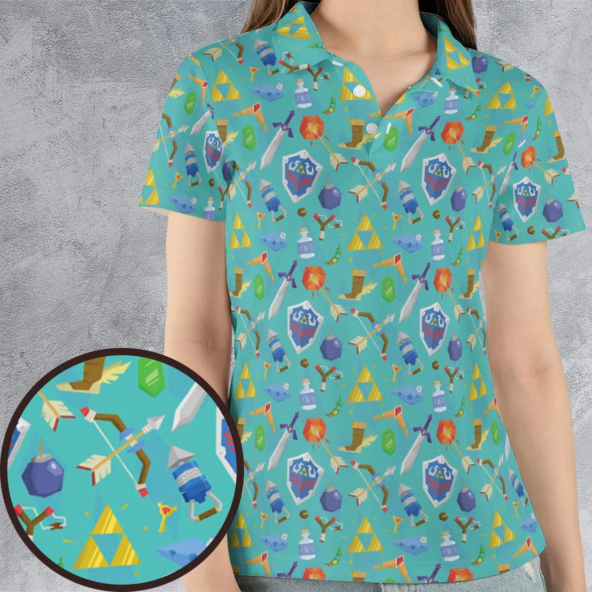 Zelda Korok AOP Men/Women Polo Shirt