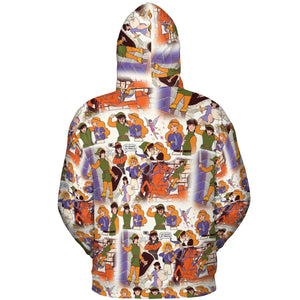 Link And Princess Zelda The Legend Of Zelda Animated All-over Print Hoodie
