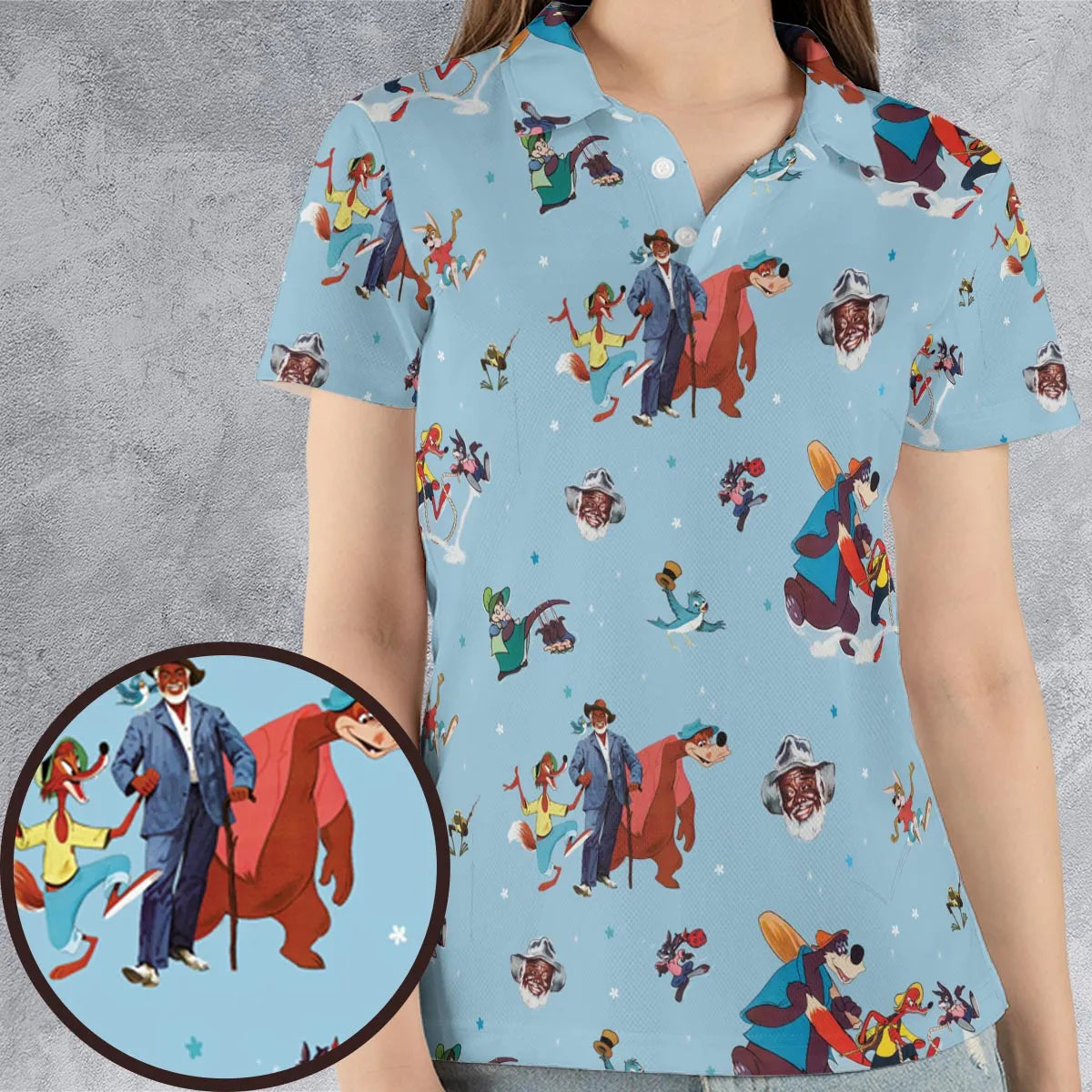 Song of The South Characters AOP Men/Women Polo Shirt