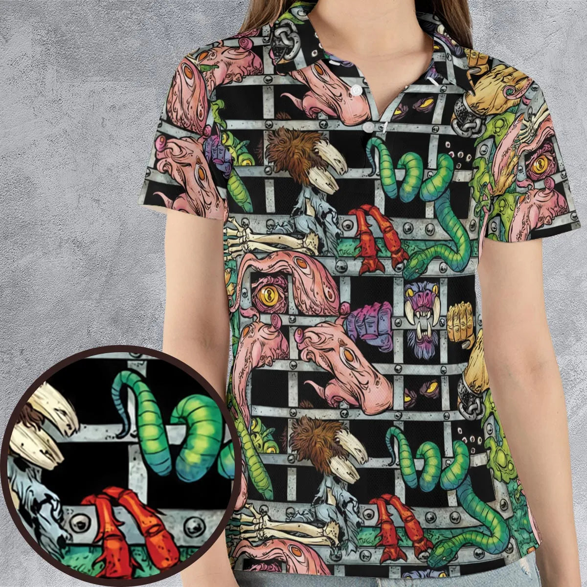 Castle Grayskull Dungeon He-man And The Masters Of The Universe AOP Men/Women Polo Shirt