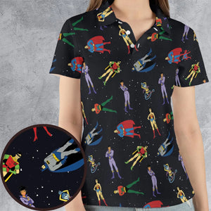 The Super Powers Team Super Friends AOP Men/Women Polo Shirt
