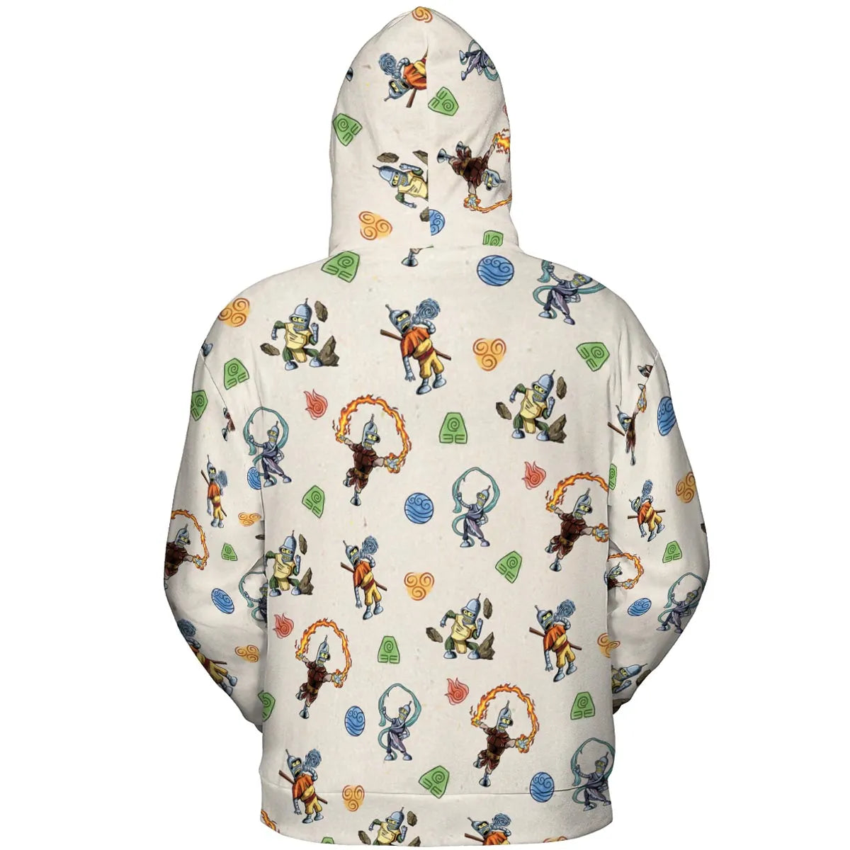 Water Earth Fire Air Bender Futurama All-over Print Hoodie