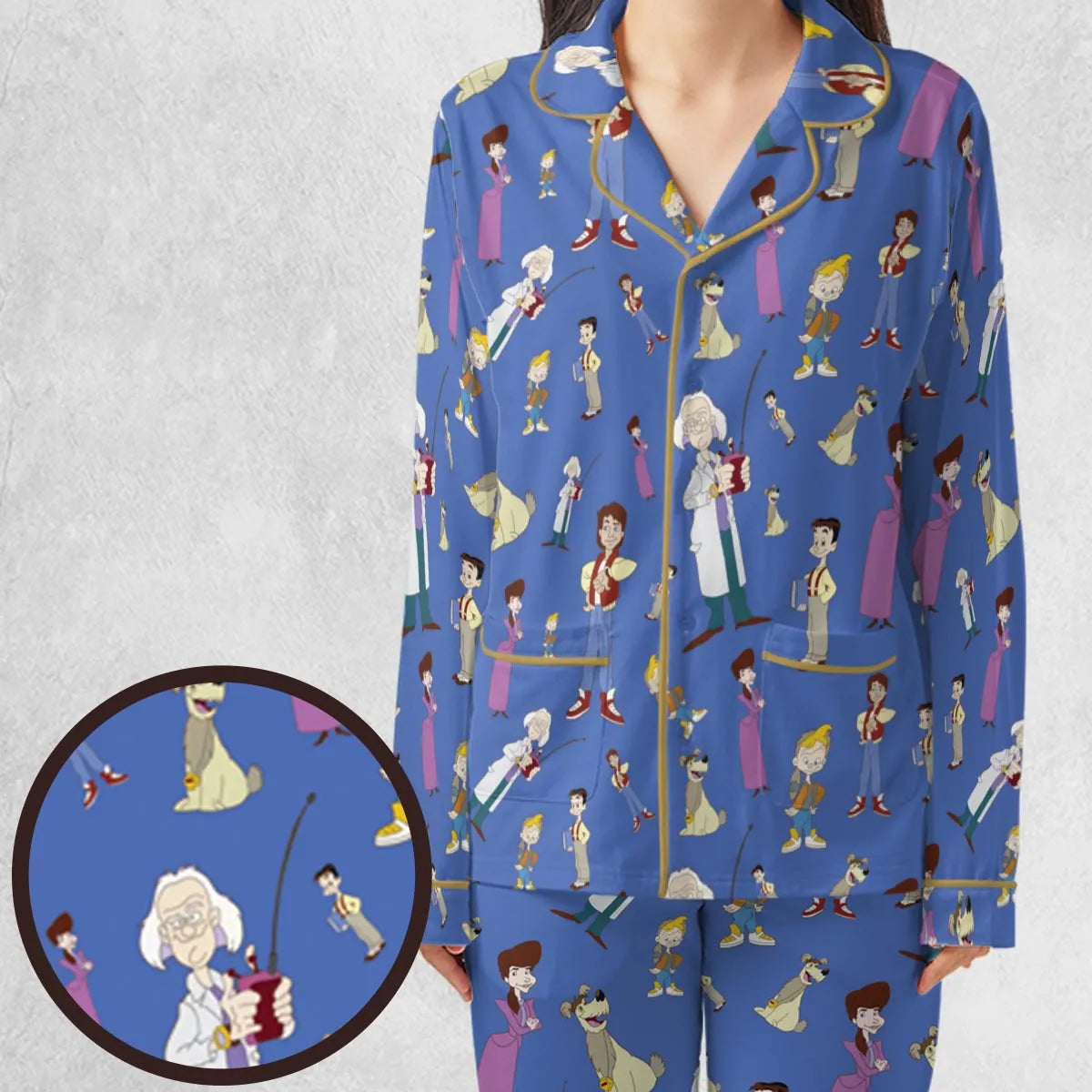 B2tf Cartoon Characters Seamless Pajamas Set