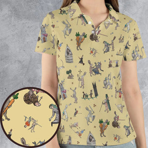 Killer Rabbit The Medieval Marginalia AOP Men/Women Polo Shirt