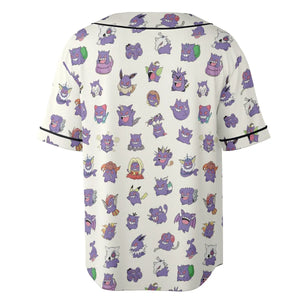 Gengar Cosplay Pokemon Unisex Baseball Jersey