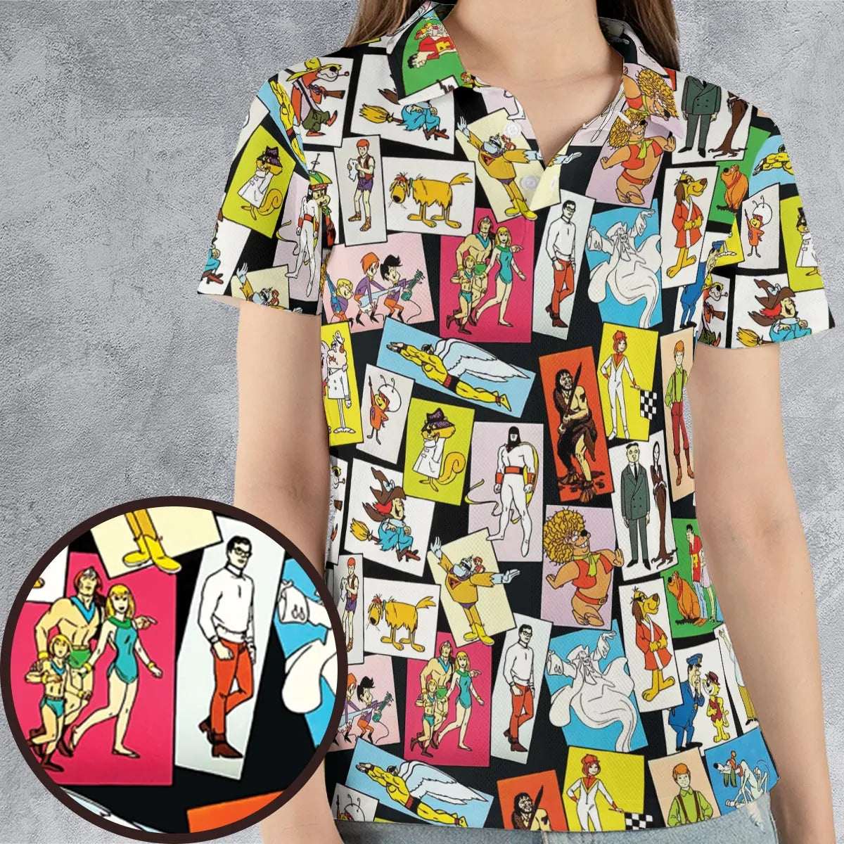 Back To The Day Old Cartoon Shows AOP Men/Women Polo Shirt